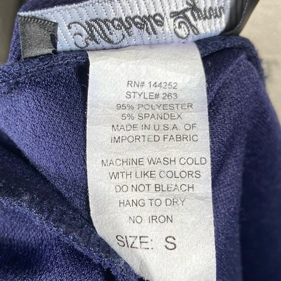 Michelle Lynn Dark Blue Draped Open Front Lightweight Long Sleeve Cardigan Small - Picture 8 of 8